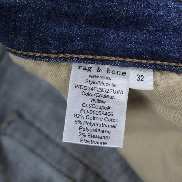 Rag Bone Jeans Womens 32 Blue Sofie High Rise Ultra Wide Leg Frayed Hem Casual - Picture 9 of 16